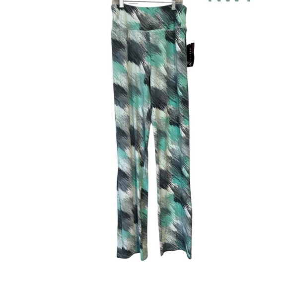 PBX PRO Pants - NWT PBX-PRO GRAY/AQUA PRINT WORKOUT/YOGA LEGGINGS SMALL #Y